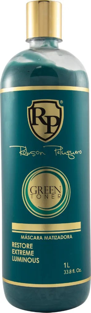 Robson Peluquero - Green Toner Tinting Mask Restore Extreme Luminous 1000ml/33.8 Fl.Oz