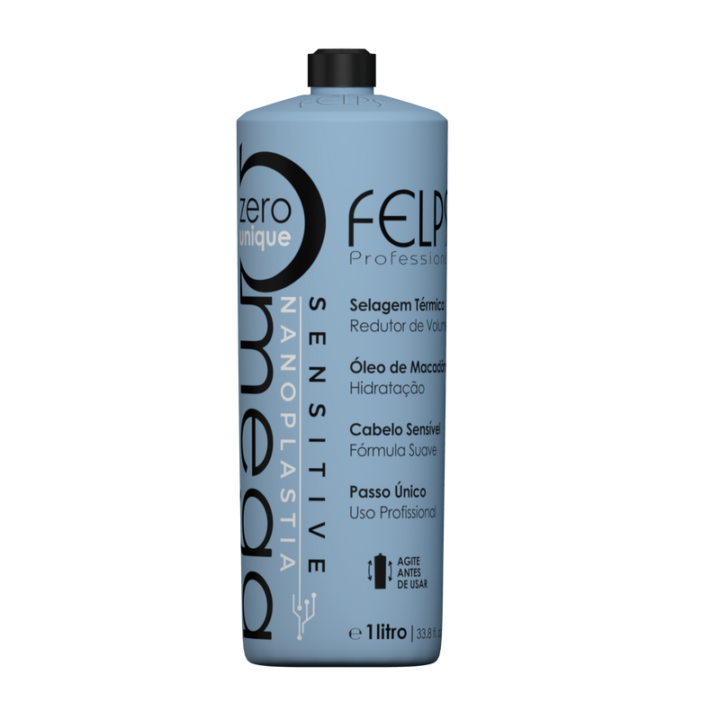 Felps Omega Zero Unique Sensitive - Progressive Brush Brazilian Keratin Heir Treatment 1000ml/33.8 fl.oz.