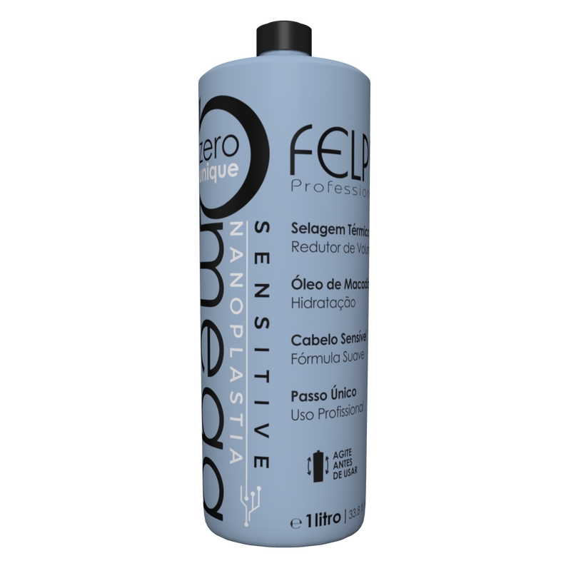 Felps Omega Zero Unique Sensitive - Progressive Brush Brazilian Keratin Heir Treatment 1000ml/33.8 fl.oz.